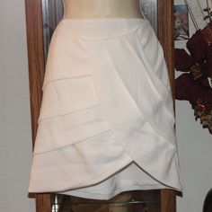 Brand New, Never Worn, Still Has Tags. Ivory Interrupt Skirt From C/Meo Collective. Medium. Retails For $160. Polyester. Lined. Back Zipper. Waist Is 29". Hips Are 36". 13" To 18" Long. Ivory White, Womens Skirt, Brand New, White, Women Shopping, Color