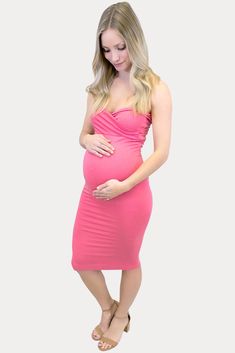 Sleeveless Maternity Dress - Sexy Mama Maternity Fitted Pink Nursing-friendly Dress, Fitted Pink Nursing Friendly Dress, Pink Fitted Nursing Friendly Dress, Maternity Fitted Dress With Sweetheart Neckline, Fitted Maternity Dress With Sweetheart Neckline, Fitted Bump Friendly Maternity Dress In Pink, White Baby Shower Dresses, Bodycon Maternity Dress, Pink Maternity Dress