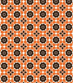 an orange and black pattern with circles