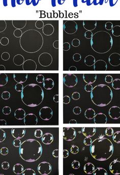 how to paint bubbles on a black background