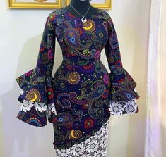 African Midi Dress, Wax Dress, Nigerian Lace Styles Dress, Dress Ankara, Ankara Designs