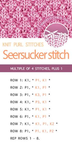 the knitting pattern is shown with instructions for how to sew and crochet