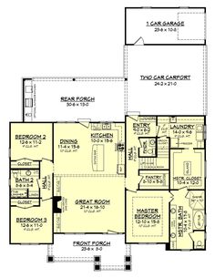 the floor plan for this house shows the living areas and kitchen area, as well as the