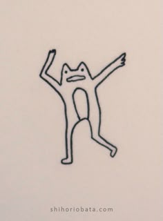 a drawing of a person jumping in the air