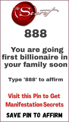 an advertisement for the company's new website, 988 you are going first billionaire in your family soon type 86 to affirm