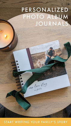 Personalized Photo Album from Nuts & Bolts Paper Co on table Best Photo Albums, Gift Journal, Digital Organization