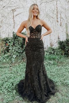 Black Lace Formal Dress, Black Lace Evening Dress, Black Lace Prom Dress, Mermaid Prom Dresses Lace, Mermaid Sweetheart, Strapless Evening Dress, Prom Dresses Long Mermaid, Strapless Prom Dress, Tulle Evening Dress