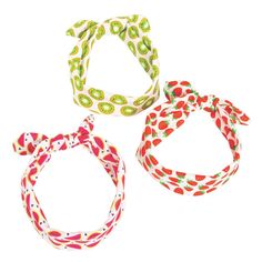 Fruit is totally in fashion! These stretchy kids' headbands feature watermelons, kiwis and strawberries and are tied into a cute bow! Hand out these adorable accessories as favors for your little girl's Tutti Frutti birthday party. With vibrant colors and fruit shapes, these headbands scream summertime! Polyester. (3 pcs. per unit) 12" circ. Twotti Fruity, Tutti Frutti Birthday Party, Fruit Shapes, Tutti Frutti Party, Fruit Birthday Party, Fruit Crafts, Fruit Candy, Fruit Birthday, Summer Party Themes