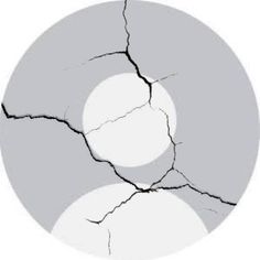 an image of a circle with cracks in it