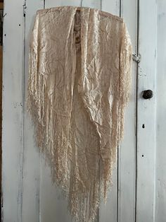 Superb cream beige rayon scarf made in Japan 66 inches width 54 inches height 8 inches length of fringes to be added to the dimensions No refunds or exchanges Beige Bohemian Shawl With Fringe, Bohemian Beige Shawl With Fringe, Bohemian Beige Shawl For Spring, One Size Beach Shawl With Fringe, Cream Shawl Scarf One Size, Cream One-size Shawl Scarves, Cream Bohemian Shawl For Spring, Bohemian Cream Shawl With Fringe, Bohemian Beige Wrap Shawl