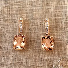 Natural Finely Faceted Quality Cushon cut Morganite Diamond Drop Earrings set in 14k Yellow Gold with a total carat weight of 9.93 TCW Certified $5,950 018685This is a Unique Custom Made Glamorous Piece of Jewelry!Nothing says, “I Love you” more than Diamonds and Pearls!This pair of Morganite earrings has been Certified, Inspected, and Appraised by Gemological Appraisal LaboratoryGemological Appraisal Laboratory of America is a proud member of:- GIA Alumni Association- National Association of Je Cushion Cut Gemstone Earrings For Formal Occasions, Luxury Cushion Cut Wedding Earrings, Luxury Cushion Cut Earrings For Wedding, Formal Cushion Cut Earrings With Diamond Accents, Formal Rose Gold Cushion Cut Jewelry, Elegant Cushion Cut Yellow Gold Earrings, Formal Fine Jewelry Cushion Cut Diamond Earrings, Formal Cushion Cut Diamond Earrings, Gold Cushion Cut Earrings For Formal Occasions