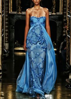 . Zuhair Murad Haute Couture, Haute Couture Dresses, Blue Gown, Zuhair Murad, Couture Gowns, Gorgeous Gowns, Beautiful Gowns, Couture Dresses, Blue Wedding