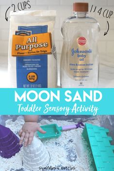 the moon sand toddler's sensory activity