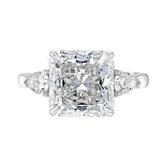 510460-510462-2 Engagement Rings For Her, Women Engagement Rings, Radiant Cut Engagement Rings, 3 Stone Ring, Sterling Silver Promise Rings, Engagement Ring For Her, 3 Stone Rings, Pear Cut Diamond, Radiant Cut Diamond