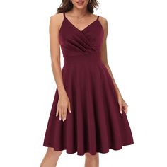 Grace Karin Spaghetti Strap Dress For Cocktail Party Knee Length Wrap Dress Wine Red Size M Size M Sku: Mc-7054262 Hoco Dress Knee Length, Sunday Clothes, Spaghetti Strap Dress, Hoco Dresses, Wine Colored, Knee Length Dresses, Spaghetti Strap Dresses, Strap Dress, Wine Red