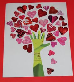 a poster with hearts on it that says caring for children