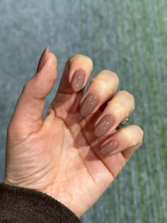 Brown Nails Elegant, Neutral Colour Nail Designs, Light Chocolate Nails, Nude Colour Nails Design, Chocolate Colour Nails, Dark Colour Acrylic Nails, Fall Neutral Nail Colors 2023, Autumnal Nail Colours, One Colour Almond Nails