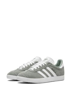 Find ADIDAS Gazelle Grey/white Sneakers on Editorialist. grey suede contrasting branded heel counter logo-debossed tongue gold-tone logo lettering signature 3-Stripes logo front lace-up fastening round toe flat rubber sole These styles are supplied by a premium sneaker marketplace. Stocking only the most sought-after footwear, they source and curate some of the most hard to find sneakers from around the world. Classic Adidas High-top Sneakers With Logo, Adidas Classic High-top Custom Sneakers, Classic Adidas Sneakers With Vulcanized Sole, Adidas Classic High-top Sneakers, Classic Adidas High-top Custom Sneakers, Classic Adidas Suede Sneakers, Adidas Classic Low-top Custom Sneakers, Classic Adidas Custom Low-top Sneakers, Classic Adidas Lace-up Sneakers