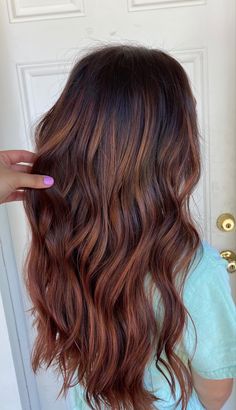 Balayage Hair Copper, Ginger Hair Color, Balayage Brunette, Auburn Hair, Hair Color Balayage