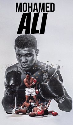 an advertisement for the upcoming boxing film,'mohommed ali'featuring professional boxers