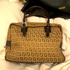 Fendi Boston Bag Purse Canvas Leather Sn 35*08bn005019 Size W11.4”X H8.7”X D4.7”. Like New Condition Used A Few Times And Ready For A New Owner To Style And Enjoy This Luxury Designer You Will Love To Add To Your Collection. Fendi Boston Bag, Boston Bag, Fendi Bags, Canvas Leather, Luxury Designer, Luxury Design, Boston, Fendi, Bag Lady