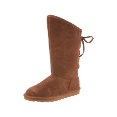 PRICES MAY VARY. PHYLLY WOMEN'S WINTER BOOT: These boots beautifully feature a ghillie non-functional lace-up back detail and an angled top collar bringing added style to this cozy and ultra comfy 10 inch classic suede winter boot. SUEDE UPPER & WOOL BLEND LINING: The wool blend lining combined with the durable suede upper of our boots not only add an extra flair to any outfit but it helps keep your feet warm during the autumn and winter days as these materials regulate body temperature. The she Cold Weather Boots, Fur Lined Boots, Shearling Boots, Slouched Boots, Slip On Boots, Womens Mid Calf Boots, Snow Boots Women, Wide Boots, Bearpaw Boots