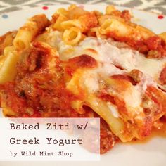 baked zitii w / greek yogurt by wild mist shop