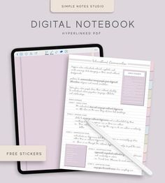 12 Tab Digital Notebook, Hyperlinked PDF, Lin Digital Flashcards, Digital Ideas, Digital Bullet Journal, Free Notebook, To Do Planner, Ipad Hacks, Notebook Templates, Digital Planner Goodnotes, Digital Notebook