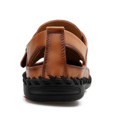 Color: Black,Yellow Closure Type: Velcro Feature: Lightweight,Toe-Protected,Soft,Slip Resistant Size: US 8,US 9,US 10,US 7.5,US 8.5,US 6.5 Shoes Type: Outdoor Sandals,Sport Sandals,Dress Sandals Toe Type: Closed Toe Upper Material: Cowhide Outsole Material: Rubber Brown Leather Non-slip Sandals, Brown Non-slip Leather Sandals, Comfortable Closed Toe Brown Sandals, Comfortable Brown Closed Toe Sandals, Comfortable Yellow Leather Sandals, Casual Yellow Leather Sandals, Popular Blogs, Outdoor Sandals, Sport Sandals