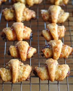 small pastries are cooling on a wire rack