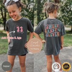 Looking for a high-quality gift shirt? This Comfort Color t-shirt is the best option✨ **Comfort Color 11th Birthday Girl Shirt Girl,Eleven Birthday Shirt Girl,Custom In My 11 Year Old Era Shirt With Name and Age,11 B-day Tshirt** ✨Our designs are original creations✨ ✨We welcome any custom orders you may have. Please message us! ✨ Celebrate your little one's special day with our Comfort Color 6th Birthday Girl Shirt! This custom "In My 6 Year Old Era" shirt features your child's name and age for 11th Birthday Shirt Girl, 6th Birthday Girls, Eleventh Birthday, Lego Birthday, Shirt Girl, Birthday Girl Shirt, 11th Birthday, Girl Shirt, B Day