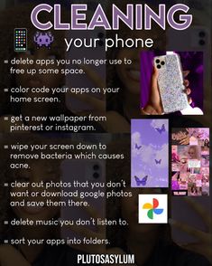 How To Give Your Phone A Glow Up, Cleaning Phone, Teen Advice, Social Life Hacks, Iphone Life Hacks, Youtube Channel Ideas, What To Do When Bored, Baddie Tips, Teen Life Hacks