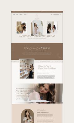 an image of a website design for a hair salon