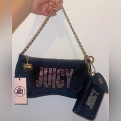 Brand New Wallet And Bag P37 Trendy Evening Wallet With Mobile Phone Bag, Trendy Black Wallets For Party, Juicy Couture Black, Juicy Couture Bags, Couture Bags, Juicy Couture, Bag Lady, Wallet, Couture