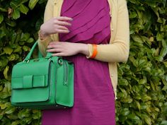 Opera Dress, Color Outfits, Colour Blocking, Nice Outfits, Bag Green, Joe Fresh