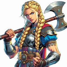 Amazoness Warrior, Viking Female Art, Desert Barbarian, Female Viking Art, Overlord Fanart, Buff Lady, Female Viking, D&d Viking Character Art