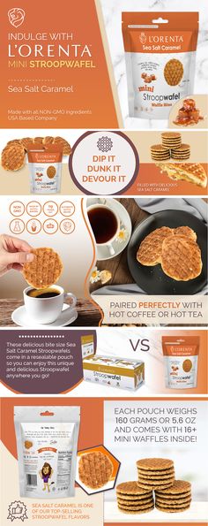 an advertisement for waffles and coffee