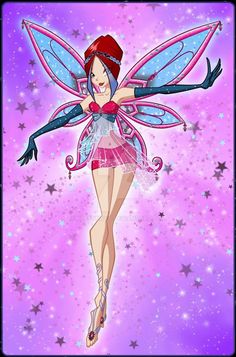 a pretty fairy with stars on the background