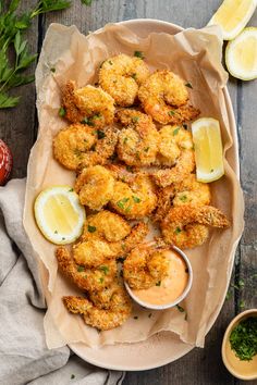 air fryer fried shrimp with creamy sriraca mayo