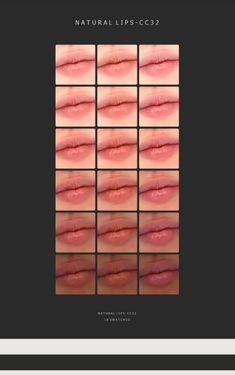 an image of the lips and their different colors, with text that reads natural lips - cc