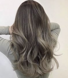 Brown Hair W Subtle Highlights, Korean Blonde Balayage, Mushroom Beige Balayage, Partial Balayage Ash Brown, Ash Brown Balayage Light, Dark Ash Mushroom Brown Hair, Hair Color Ideas For Brunettes Asian, Mushroom Brown Baylage Hair, Dark Milk Tea Hair Color Balayage