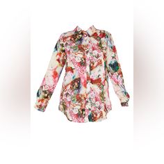 Nwt Pretty Little Thing Rose Femme Renaissance Oversized Shirt | Size: 8 | Color: Rose Add Some Bold Prints Into Your Weekend Wardrobe With This Killer Shirt Doll. Featuring A Rose Renaissance Print Material, Button-Up Fastenings And An Oversized Fit, We Love This Teamed With The Matching Bottoms And A Pair Of Strappy Heels For A Weekend Worthy Look. Open To Offers! Check Out My Other Listings To Bundle And Save! Oversized Floral Print Button-up Blouse, Oversized Floral Print Top For Daywear, Oversized Printed Pink Tops, Oversized Pink Printed Tops, Feminine Pink Floral Print Shirt, Oversized Feminine Pink Top, Pink Loose Feminine Top, Chic Pink Floral Print Shirt, Oversized White Floral Print Blouse