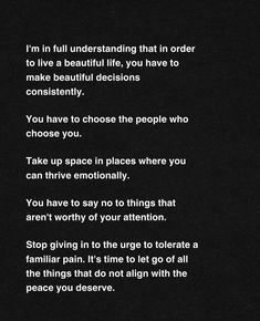 a poem written in white on black with the words i'm in full understanding that in order to live a beautiful life, you have to make