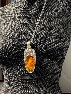 "Artisan Amber with pearls pendant Hand-made Sterling Silver 925. Stones used: Baltic Cognac Amber, Pearls. Height -3 2/16\" (with bail), Width - 1 3/16\" Height - 80mm, width-30mm. Unique Handcrafted One-of a-kind Design Pendant Each Piece of Jewelry in my Collection is Absolutely One of a Kind! When you start wearing a piece of my jewelry you will fall in love with it more and more each day and feel that good Energy and Love that I pass into it while creating this piece of Art. A piece of Art Amber Sterling Silver Necklaces With Cabochon, Artisan Sterling Silver Pearl Pendant Jewelry, Amber Cabochon Necklaces In Sterling Silver, Artisan Sterling Silver Jewelry With Pearl Pendant, Amber Cabochon Necklace In Sterling Silver, Amber Sterling Silver Necklace With Cabochon, Amber Sterling Silver Necklace For Healing, Sterling Silver Amber Teardrop Pendant Necklace, Artisan Amber Cabochon Necklace