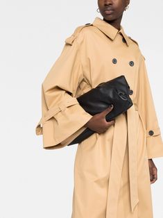 By Malene Birger Alanis double-breasted Belted Trench Coat - Farfetch Belted Trench Coat, Twill Weave, Organic Materials, Malene Birger, By Malene Birger, Sand Beige, Fall Style, Long Length, Drop Shoulder