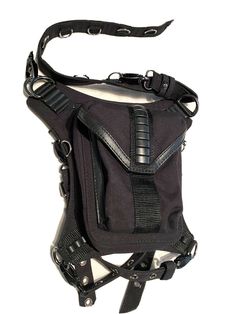 a small black bag with straps on it