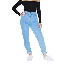 PRICES MAY VARY. High rise, slim fit Authentic non-stretch denim Iconic mom jean fit, easy to dress up or down Measurements taken from size 27; Waist 28", Front Rise 12", Inseam 32", Leg opening 12" Style RSADM304W This vintage-inspired denim offers a strong, durable fabric with vintage-inspired, high-ridge twill. Mom Jean Fits, Jean Fit, Dream Jeans, Mom Jean, High Rise Mom Jeans, Jeans Material, Perfect Jeans, Clothing Essentials, Stylish Fashion