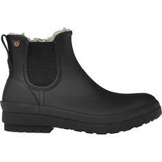 FEATURES of the Bogs Women's Amanda II Chelsea Boot 100% Waterproof Slip-resistant outsole Durafresh natural bio-technology activates to fight odors Bogs max-wick evaporates sweat to keep feet dry Plush lining for warmth and comfort Bloom eco-friendly, algae-based EVA footbed that helps clean polluted water habitats Steel shank in outsole for stability and support Soft textured rubber Comfort rated to -13F/-25C Size: 9.  Color: Black.  Gender: female.  Age Group: adult. Polluted Water, Womens Bogs, Chelsea Boot, Rain Wear, Personal Shopping, Soft Textures, Rain Boots, Chelsea Boots, Chelsea