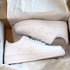 I’m Selling Brand New Women’s Nike Air Force 1 ‘07. They Are A Size 9.5 In Women. They Have Never Been Worn. I’m Only Selling Because They Are Too Big On Me And Am Unable To Return Them. White Custom Sneakers With Round Toe For Everyday, Custom White Sneakers With Round Toe For Everyday, White Custom Sneakers For Everyday Use, Nike Classic Everyday Sneakers, Classic Nike Sneakers For Everyday, Nike Low-top Everyday Sneakers, Nike Low-top Sneakers For Everyday, Nike Everyday Sneakers With Round Toe, Nike Everyday Sneakers