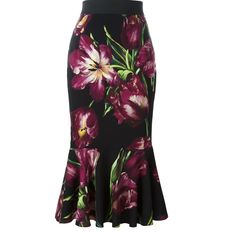 New Dolce & Gabbana Tulip Print Peplum Skirt Size 46 Italy Ruffle Bottom Elegant Floral Print Party Skirt, Elegant Lined Purple Skirt, Elegant Floral Print Skirt For Party, Elegant Purple Lined Skirt, Elegant Flared Skirt With Floral Print, Elegant Floral Print Party Bottoms, Elegant Pink Floral Print Skirt, Elegant Purple Midi Skirt, Elegant Floral Print Skirt